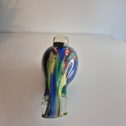 Vintage Hand Blown Multicolor Glass Bird Figurine - photo 4