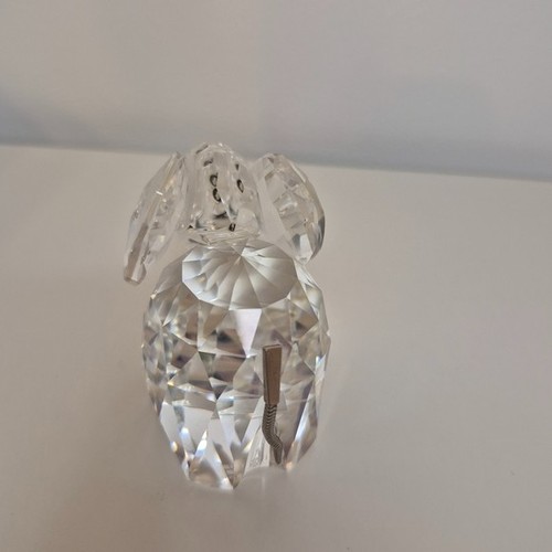 Vintage Large Swarovski Crystal Elephant Figurine Silver Tail Wi - photo 5