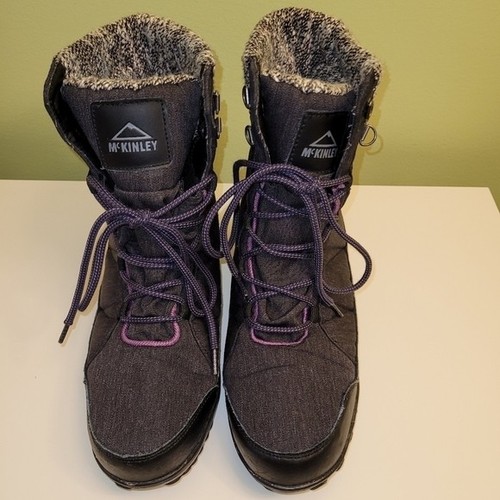 McKinley Lace Up Winter Boots Thinsulate Knit Ankle Size 8