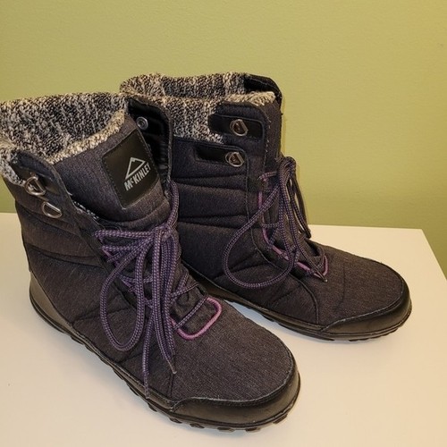McKinley Lace Up Winter Boots Thinsulate Knit Ankle Size 8 - photo 4
