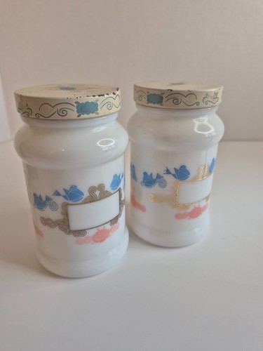 Vintage White Milk Glass Apothecary or Vanity Jar 1940s - photo 2