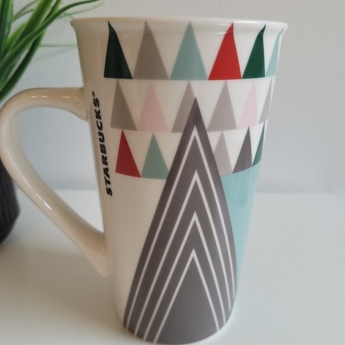 Starbucks Geometric Patterned Trees Holiday Christmas Mug - photo 3