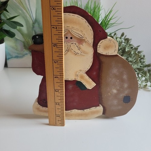 Vintage Handcrafted Santa Claus Holiday Decor Wooden Primitive F - photo 5