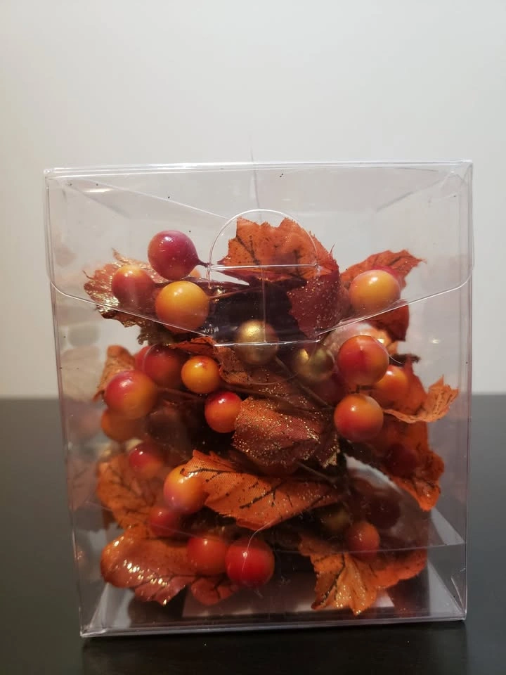 NEW! Fall Décor - 4 Harvest Sparkle Foliage Napkin Rings - photo 2