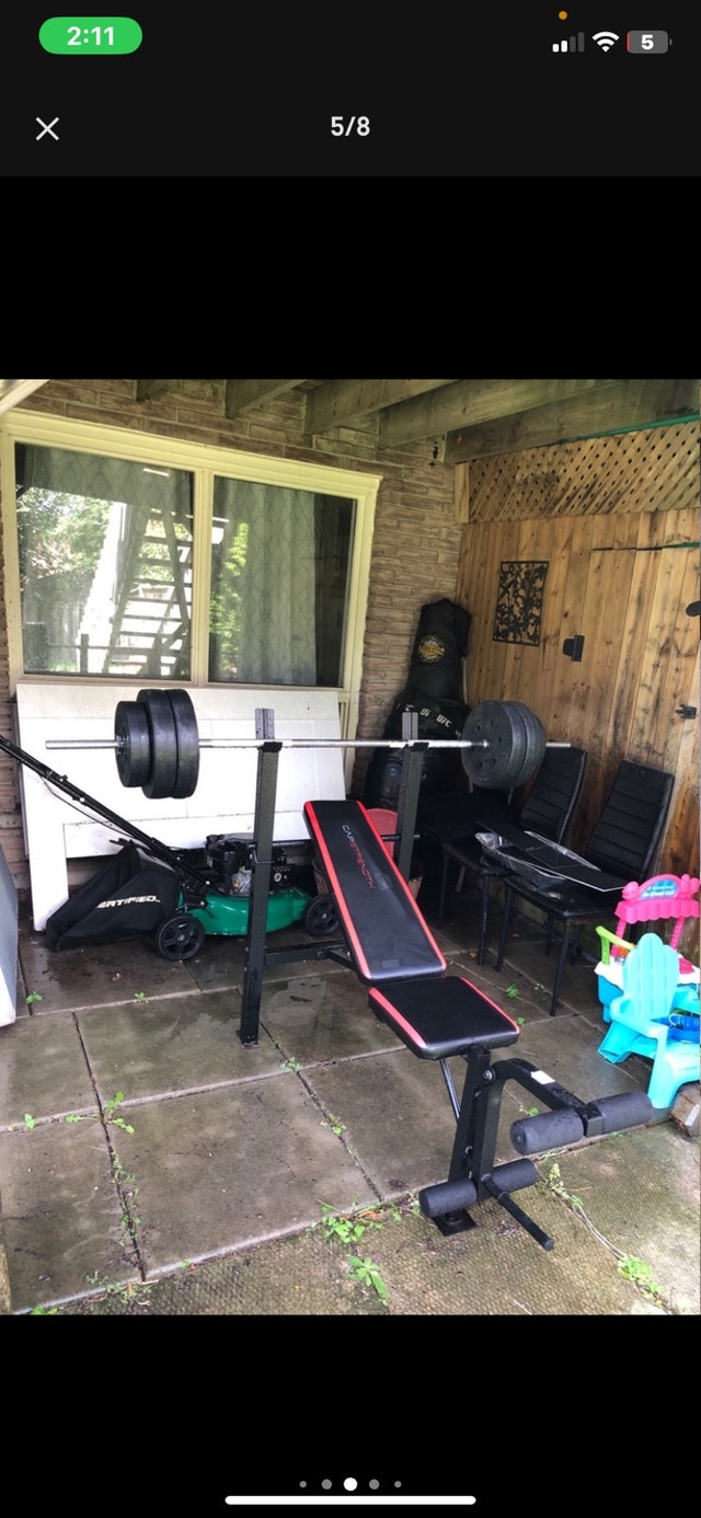 Benchpress + Bar + Weights - photo 3