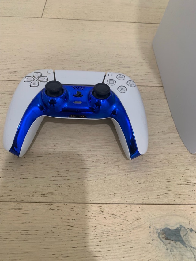 Custom PS5 Controller Blue/White - photo 4