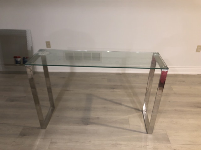 Glass & Chrome Table