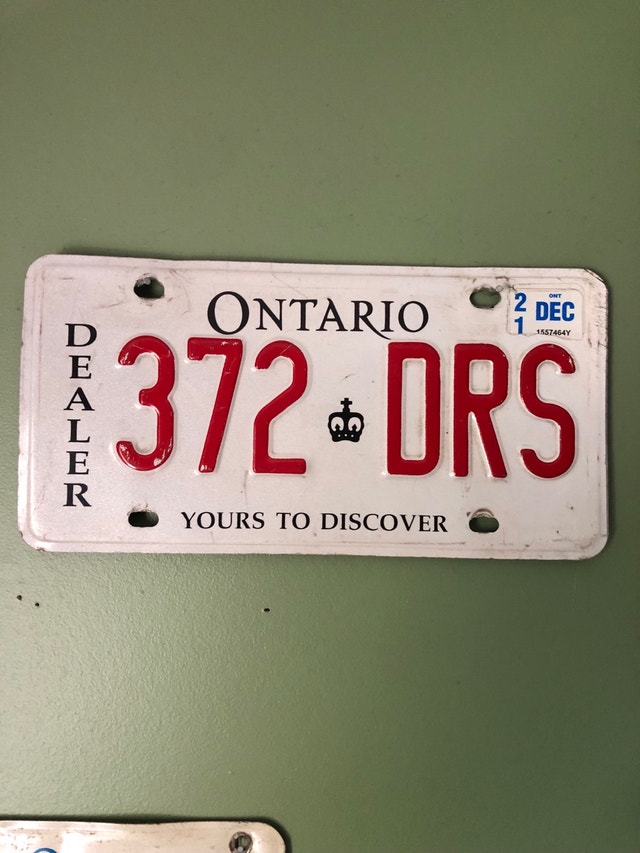 Dealer License Plate