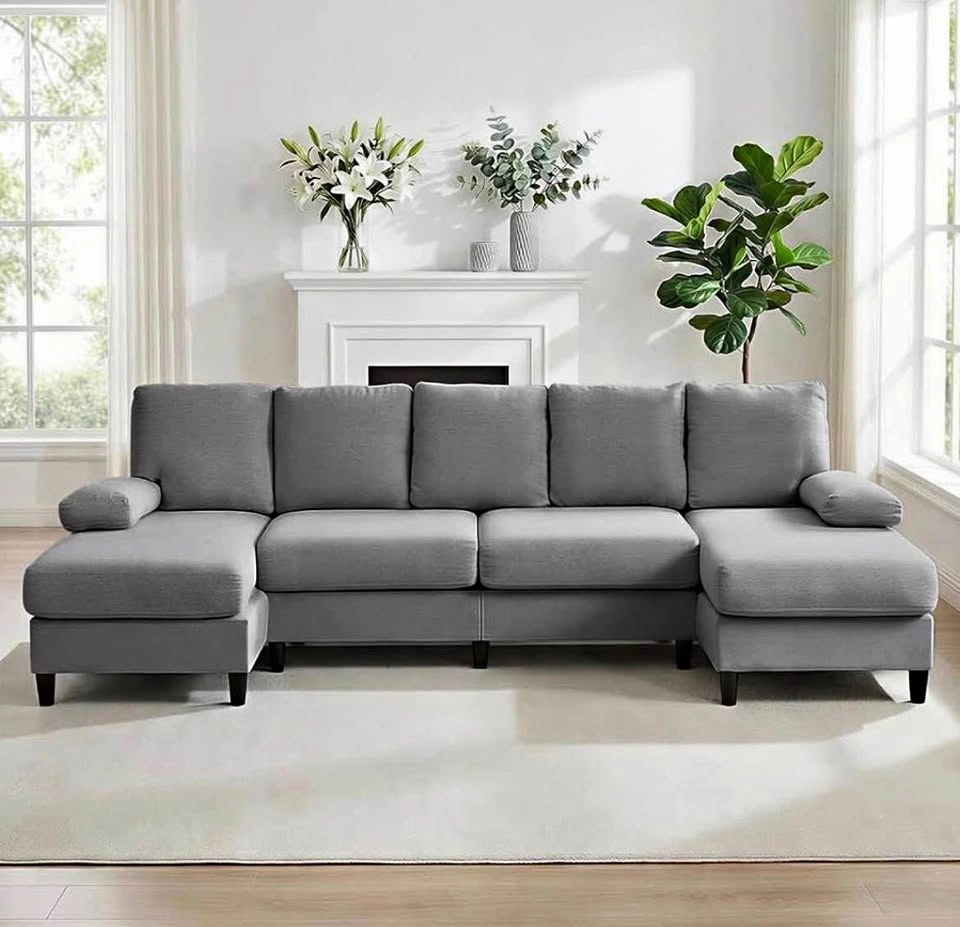 110'' 4-Seat Sectional Sofa Light Grey