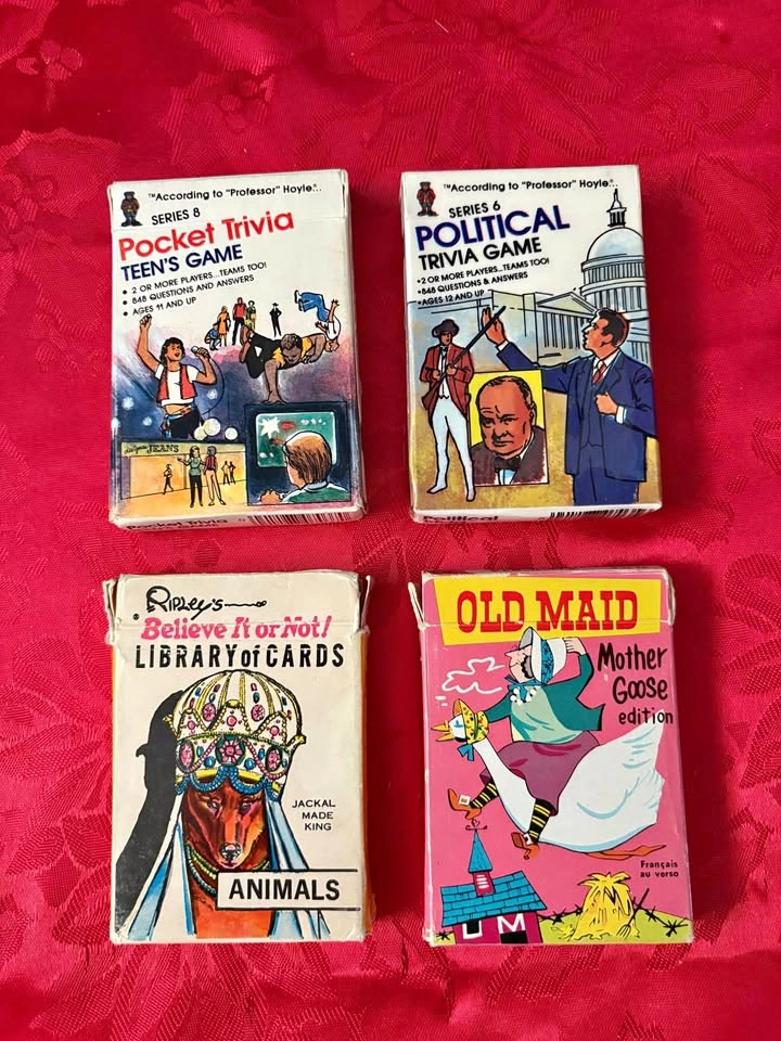 Vintage Card Games and Flash Cards Lot