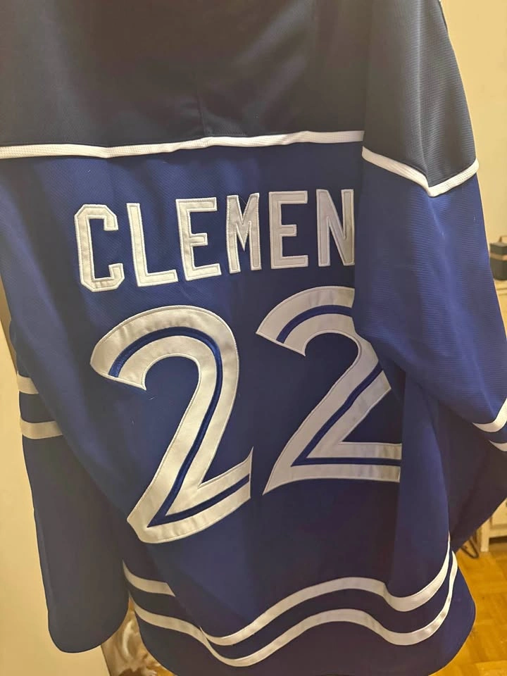 Ernie Clement Hockey Jersey Blue Jays Giveaway