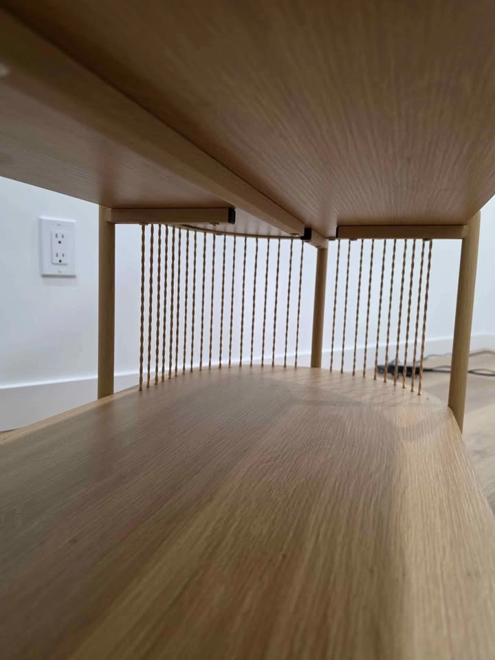 Modern Oak TV Stand with Lower Shelf - photo 5