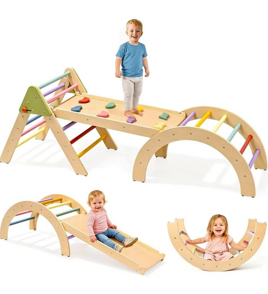Like New in Box 7-in-1 Pikler Triangle Set Toddler Climbing Toys