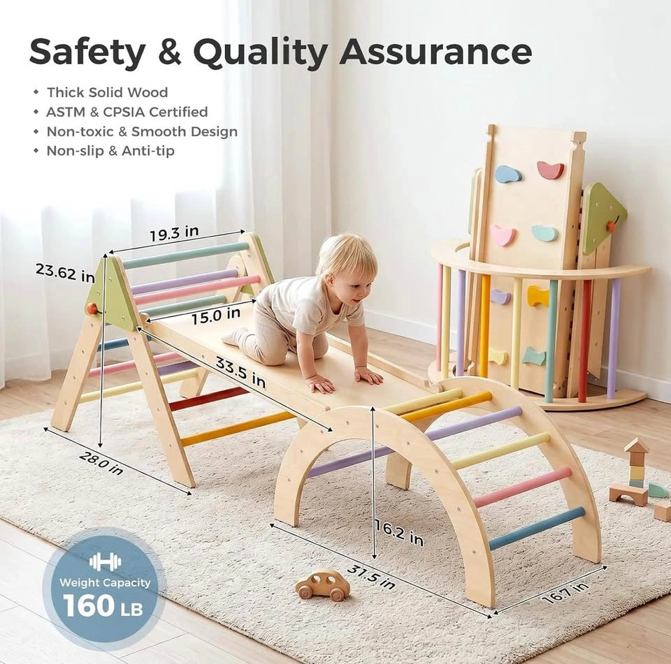 Like New in Box 7-in-1 Pikler Triangle Set Toddler Climbing Toys - photo 2