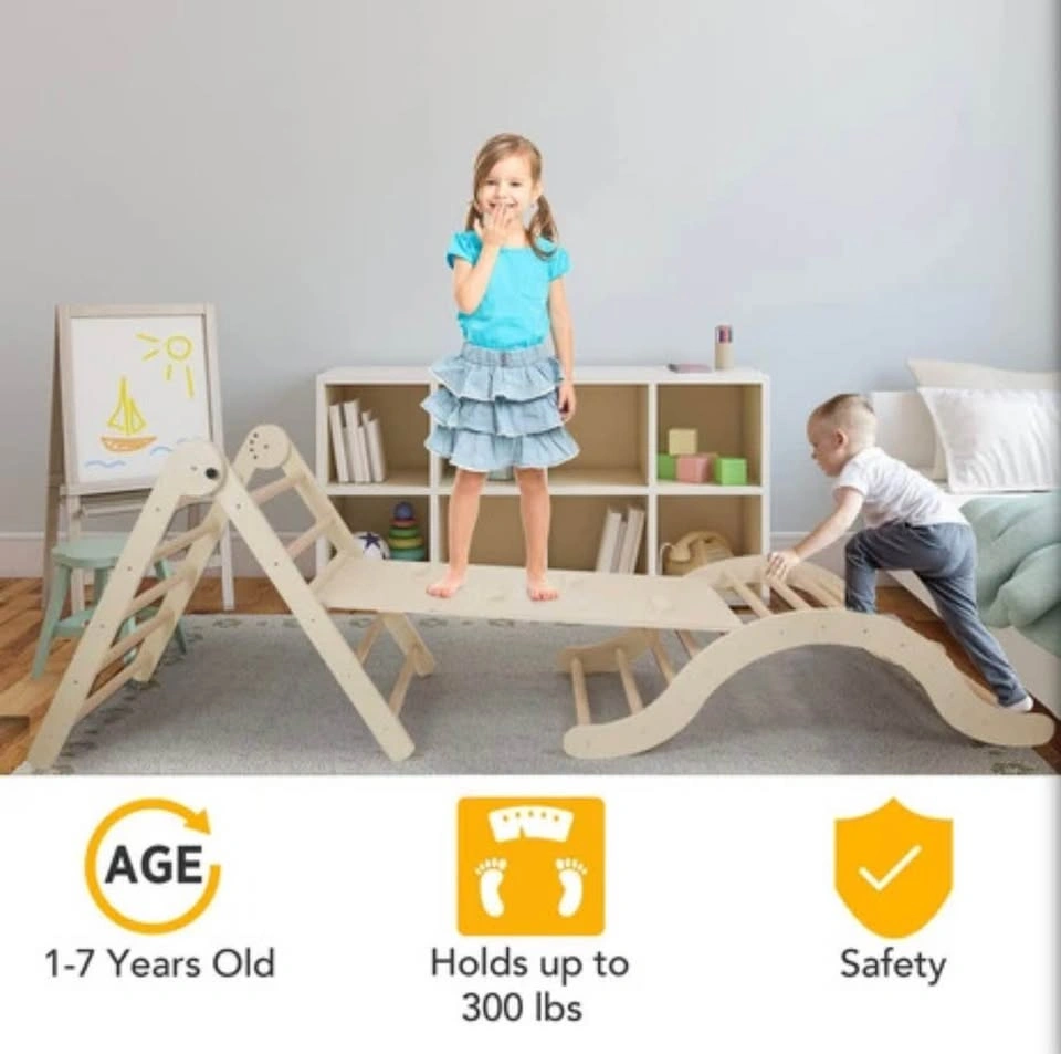 New in Box Bbgroundgrm Beech Pikler Triangle Climber - photo 2