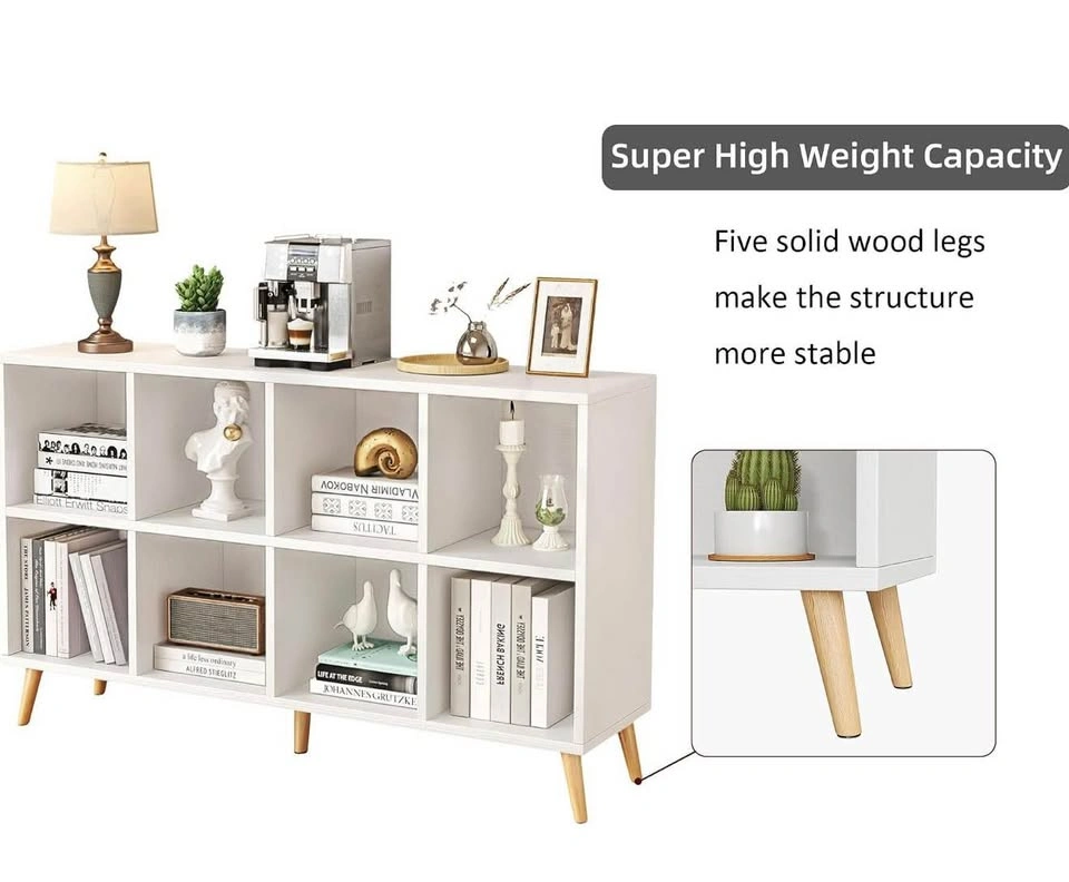 New in Box 8-Cube Bookshelf 2 Tier Modern Bookcase with Legs - photo 4