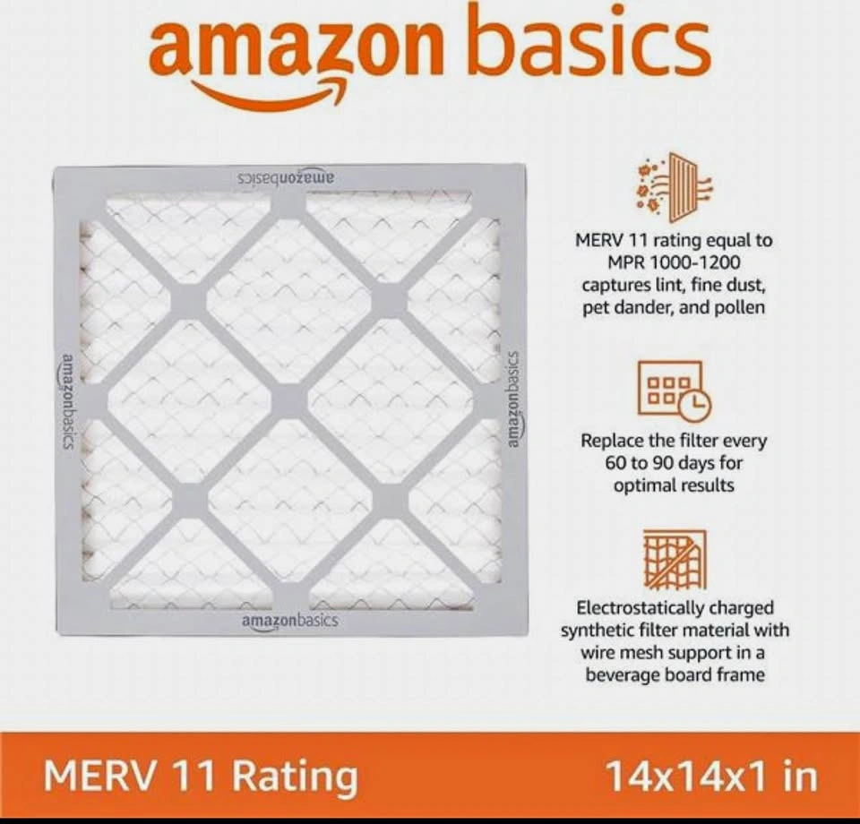 Brand New in Box Amazon Basics 14x14x1 Air Filter 6-Pack
