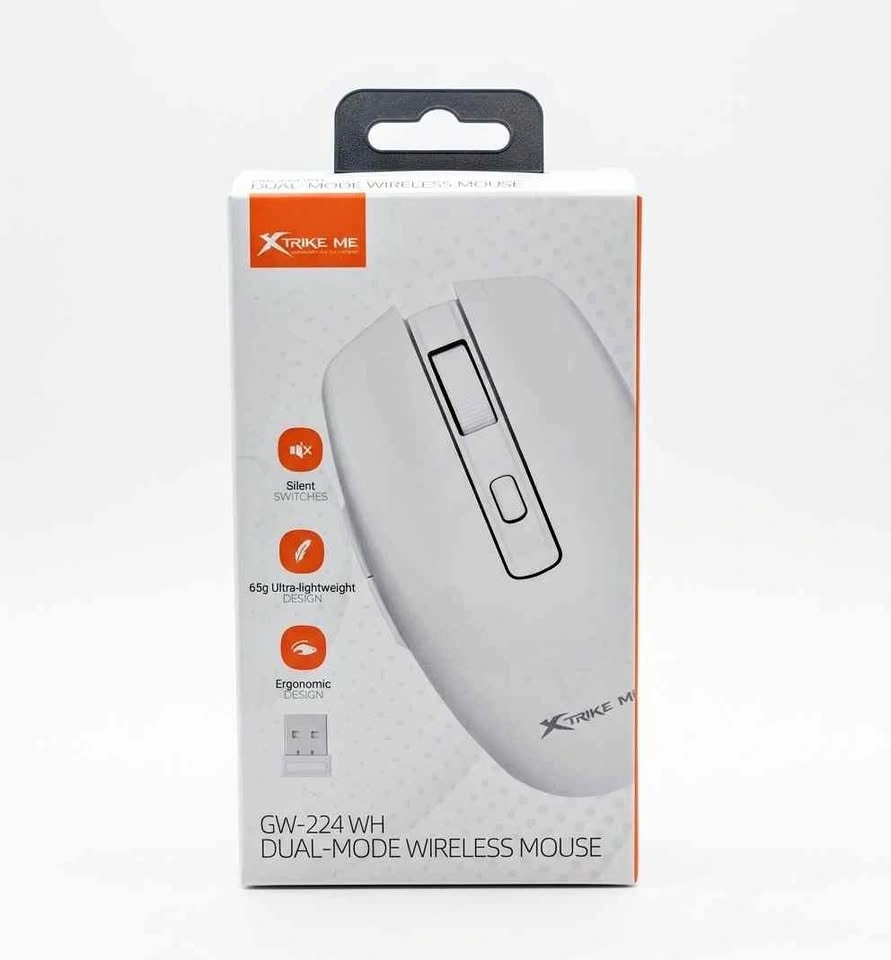 Xtrike Me GW-224 WH Dual-Mode Wireless Mouse Brand New