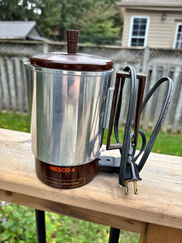 Vintage Nesco 4 Automatic Coffeemaker Aluminum Percolator