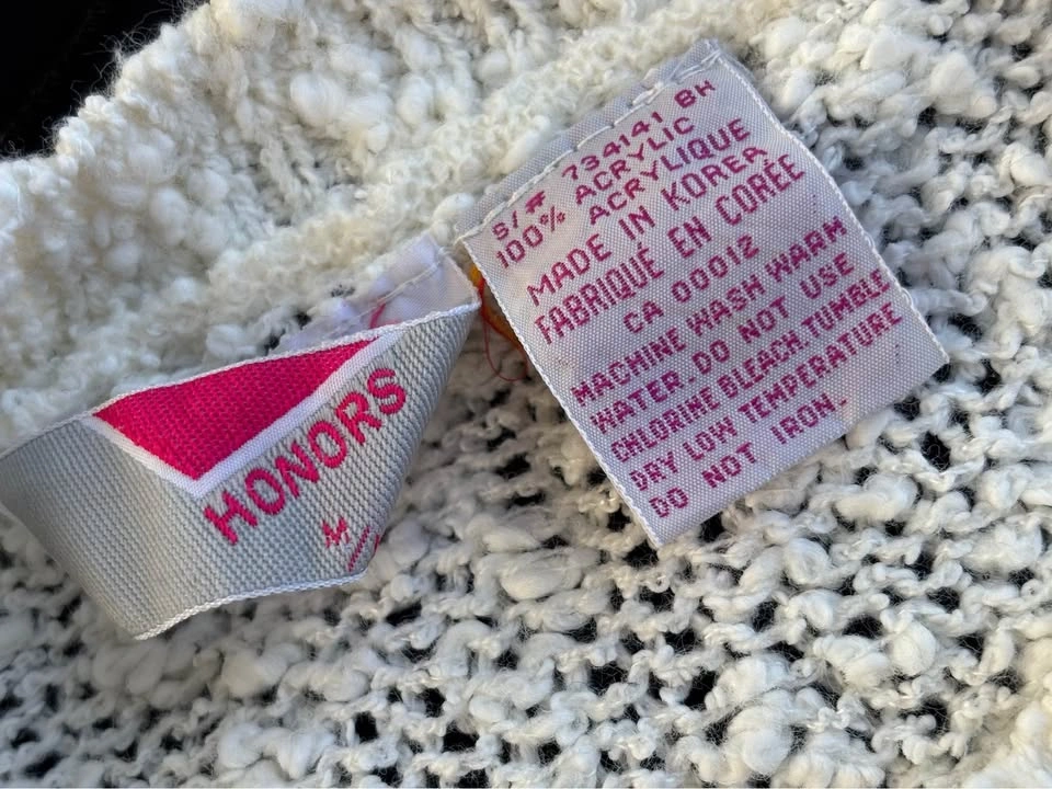 VTG Honors Floral Applique Beaded Knit Sweater Top - photo 5