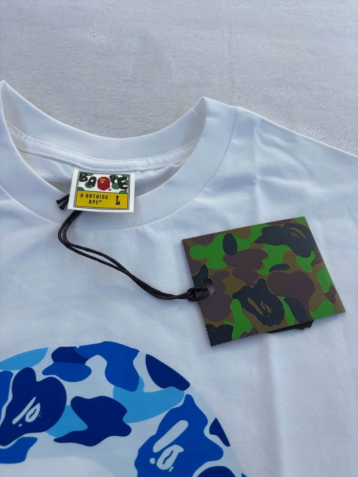 BAPE T-Shirt White Blue Size L - photo 3