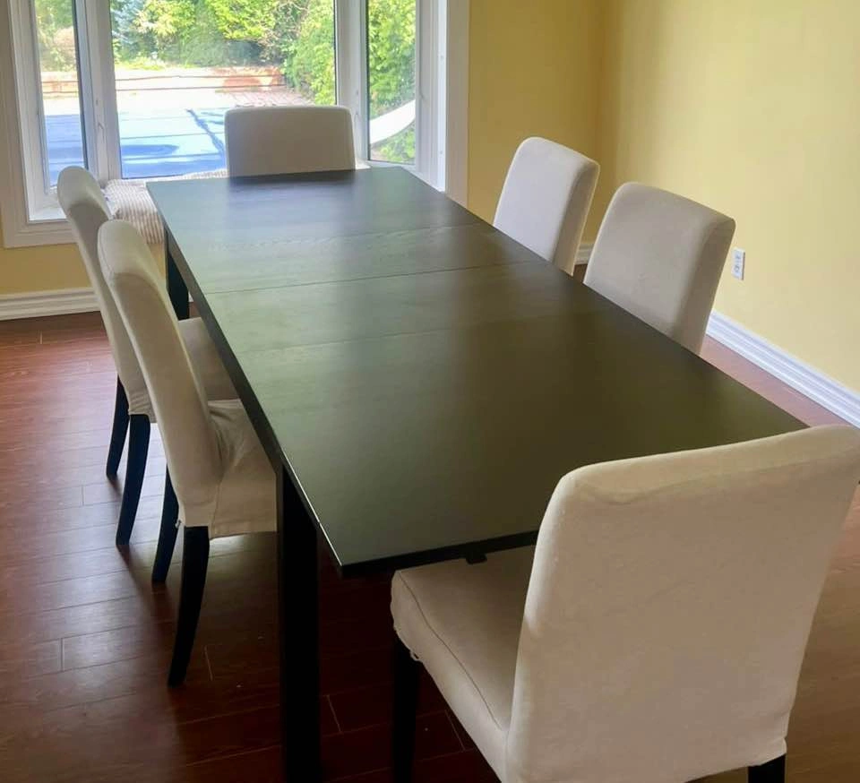 Extendable Dining Table and 7 Chairs - photo 2