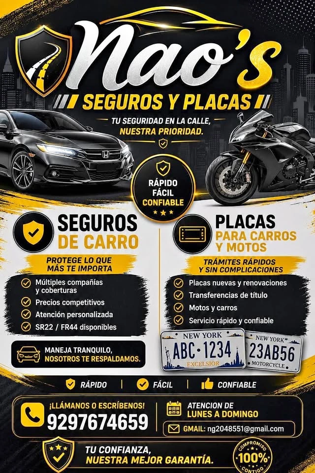Nao's Seguros y Placas - Car Insurance and License Plate Service