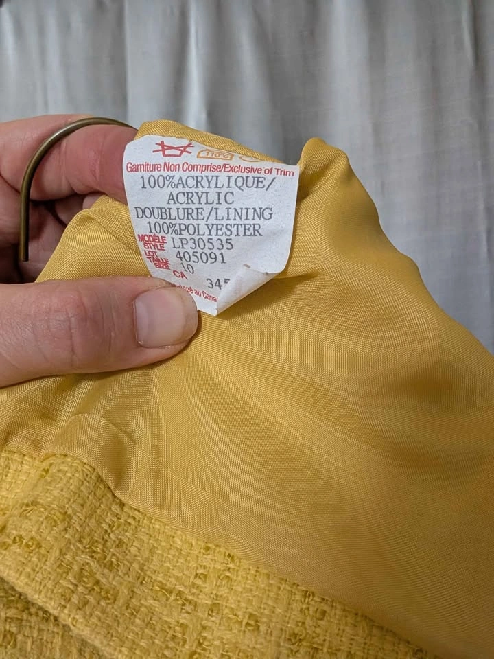 Studio Petites Yellow Textured Blazer Jacket Size XS-S - photo 3