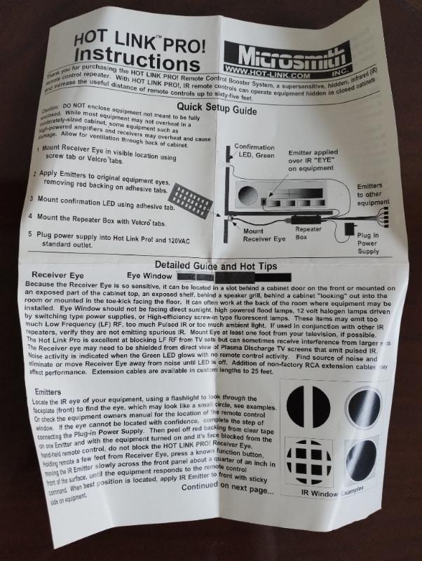Microsmith Hot Link Pro - Remote Control Range Booster - New - photo 4
