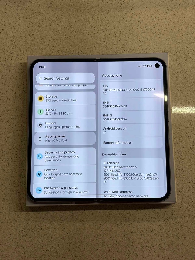 Google pixel 10 pro fold 256gb moonstone - photo 4
