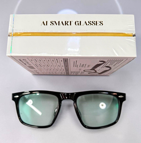 AI Smart Glasses Black Smart Sunglasses 8MP Camera Bluetooth