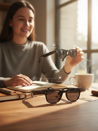 AI Smart Glasses Black Smart Sunglasses 8MP Camera Bluetooth - photo 4