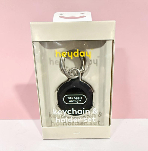 heyday AirTag Keychain & Holder Set, Black