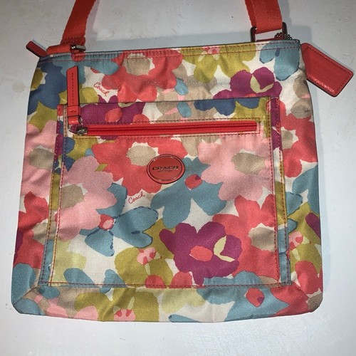 Women's Coach Floral Crossbody Bag One Size Multicolor Orange - photo 2