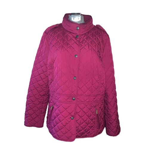 Women's Talbots Quilted Jacket Size XL Fuschia