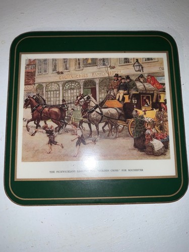 Pimpernel Dining Coasters Set of 6, Green & Brown, One Size - photo 5