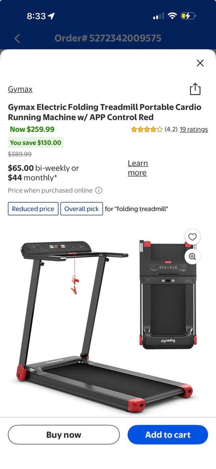SuperFit Folding Treadmill - photo 3