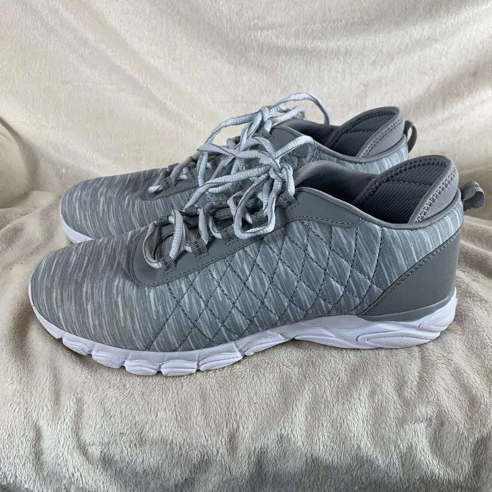 Cheeks Tony Little Womens Gray Quilted Gel Shoes Size 7.5W - photo 3