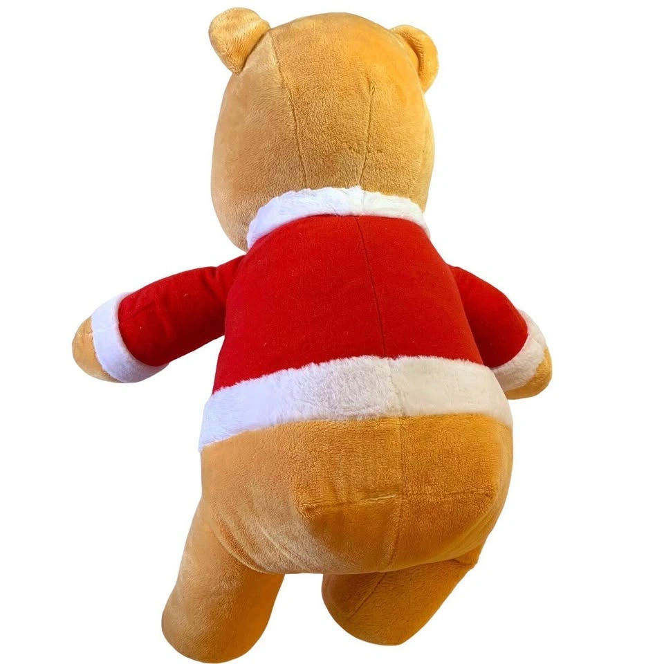 Disney Christmas Winnie the Pooh Bear 15” Plush Hunny Pot Santa - photo 3