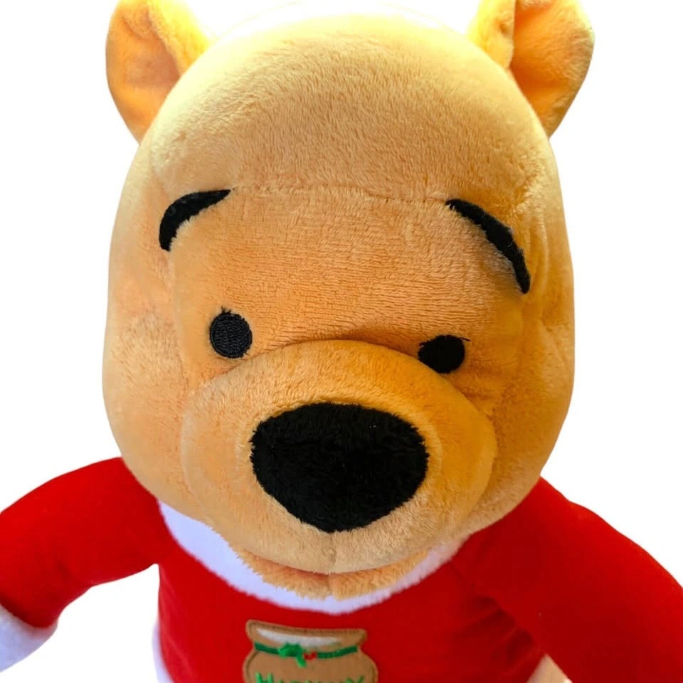 Disney Christmas Winnie the Pooh Bear 15” Plush Hunny Pot Santa - photo 4