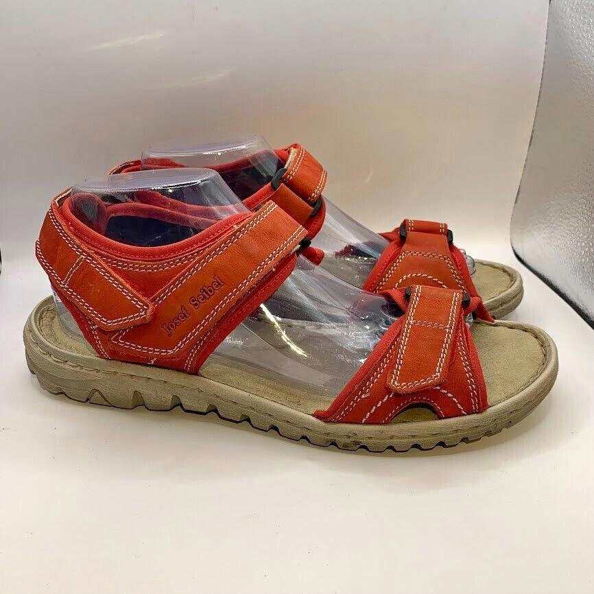 Josef Seibel Lucia 15 Womens Nubuck Leather Sandals Red Size 11