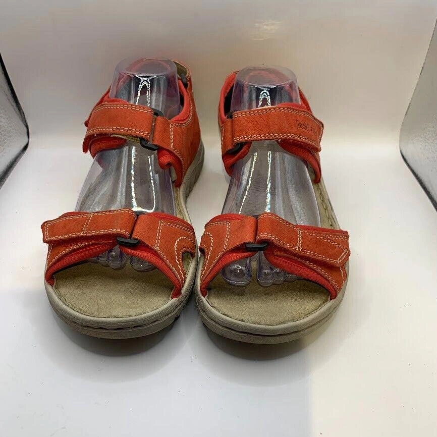 Josef Seibel Lucia 15 Womens Nubuck Leather Sandals Red Size 11 - photo 2