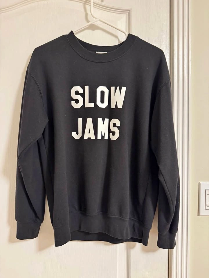 Slow Jams Black Sweatshirt - Size Medium