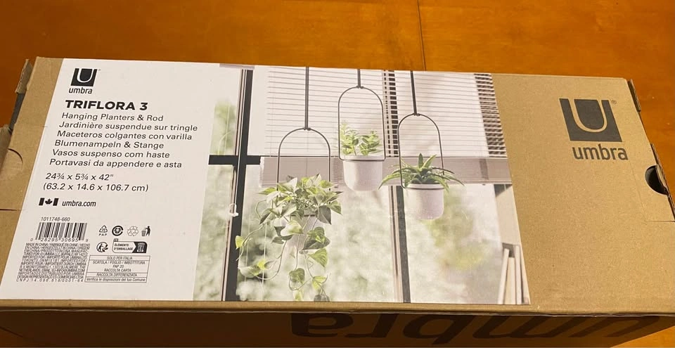Umbra Triflora 3 Hanging Planters & Rod - photo 2
