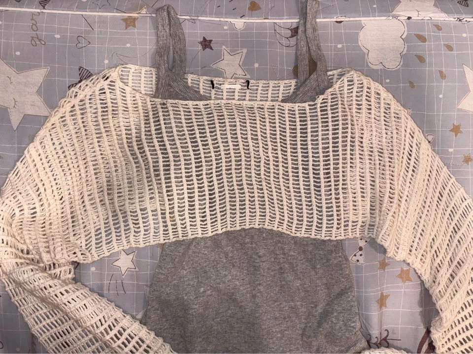 Cream Crochet Shrug - photo 2