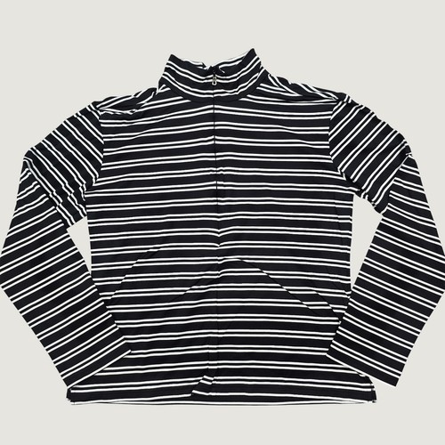 Bogner 1/4 Zip Base Layer Top Women's M Black White Striped - photo 2