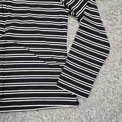 Bogner 1/4 Zip Base Layer Top Women's M Black White Striped - photo 3