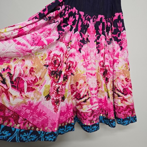 Soft Surroundings Maxi Skirt Womens XS Pink Floral Sequin Coin - photo 4