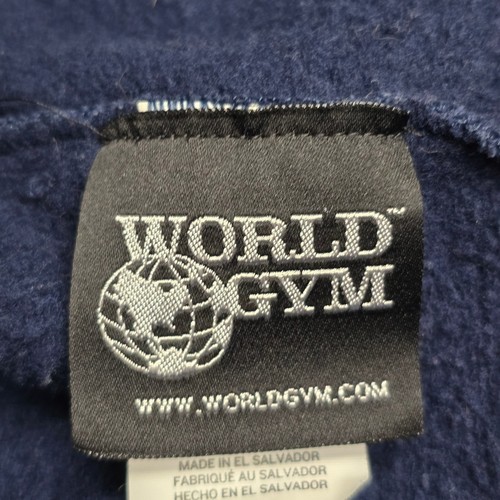 World Gym Sweatpants Mens XL Navy Blue Graphic Logo Joggers - photo 4