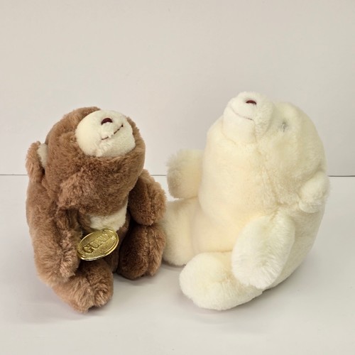 Vintage Gund Snuffles Bear 1980 Set Small Brown White Plush